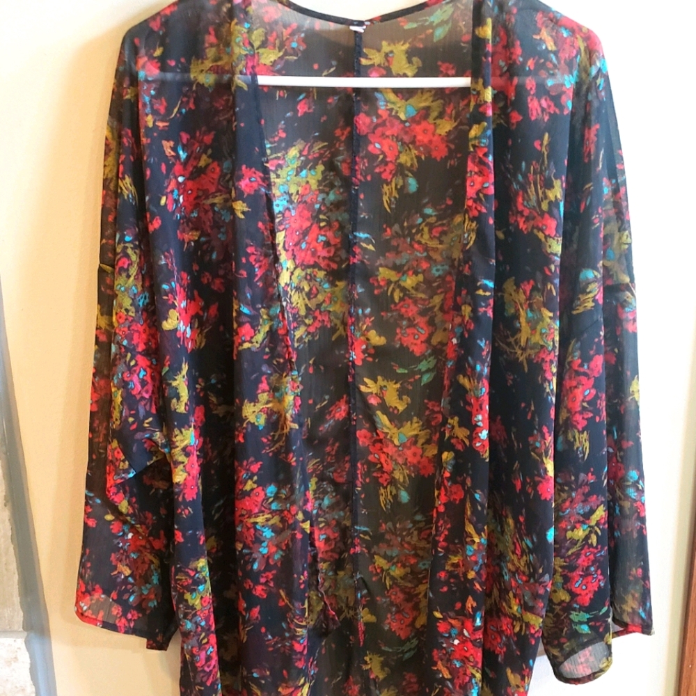 Sheer floral cover up